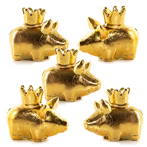 Logbuch-Verlag 5 goldene Glücksschweine Tischdeko kleines Geschenk Weihnachten Silvester 4 cm Gäste Give-Away Logbuch-Verlag 5 goldene Glücksschweine Tischdeko kleines Geschenk Weihnachten Silvester 4 cm Gäste Give-Away von Logbuch-Verlag