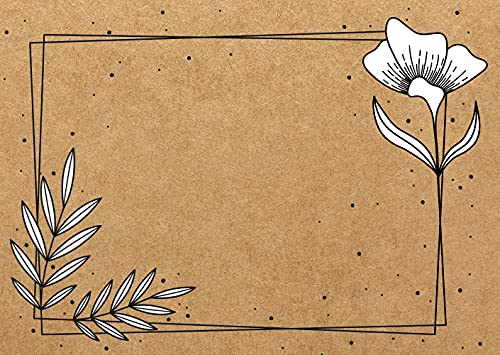 Logbuch-Verlag 50 Platzdeckchen aus Papier DIN A3 - Tischsets in Kraftpapieroptik braun mit Blumen - Partydeko Tischdeko Feier von Logbuch-Verlag