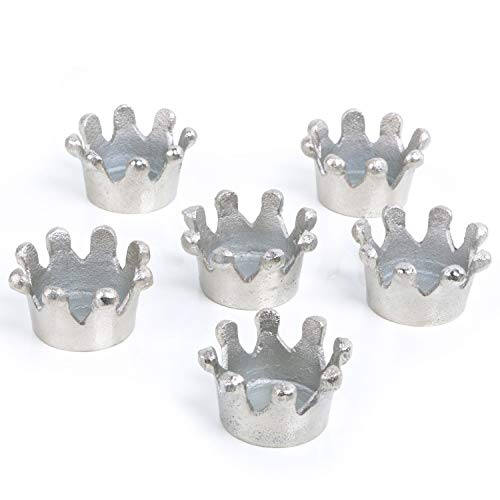 Logbuch-Verlag 6 Teelichter Kronen Silber Metall Hochzeit Feste Tischdeko Geschenk Geburtstag Silvester klein 7 cm Logbuch-Verlag 6 Teelichter Kronen Silber Metall Hochzeit Feste Tischdeko Geschenk Geburtstag Silvester klein 7 cm von Logbuch-Verlag