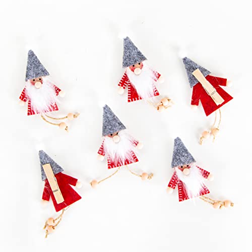 Logbuch-Verlag 6 Wichtel Weihnachten Deko Klammern Holz rot grau weiß 11 cm Weihnachtswichtel Verzierung Geschenke weihnachtlich Logbuch-Verlag 6 Wichtel Weihnachten Deko Klammern Holz rot grau weiß 11 cm Weihnachtswichtel Verzierung Geschenke weihnachtlich von Logbuch-Verlag