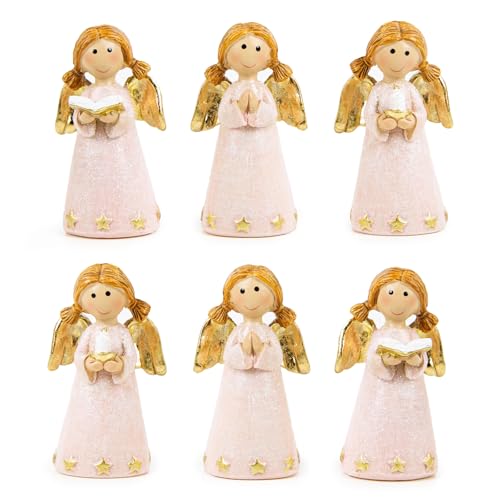 Logbuch-Verlag 6 kleine Schutzengel mini Engel Figuren rosa mit Kerze Buch Gebet Engelfigur Give-Away Kommunion Konfirmation 6,5 cm Logbuch-Verlag 6 kleine Schutzengel mini Engel Figuren rosa mit Kerze Buch Gebet Engelfigur Give-Away Kommunion Konfirmation 6,5 cm von Logbuch-Verlag