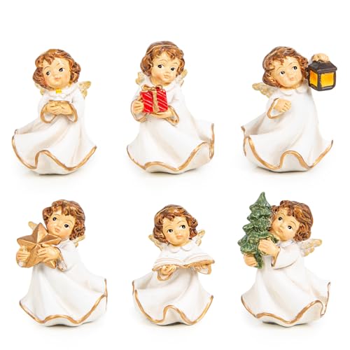 Logbuch-Verlag 6 mini Engel Weihnachtsengel als kleines Geschenk Weihnachten Creme weiß 5 cm Logbuch-Verlag 6 mini Engel Weihnachtsengel als kleines Geschenk Weihnachten Creme weiß 5 cm von Logbuch-Verlag