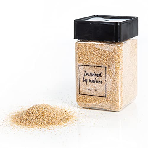 Logbuch-Verlag 600 gr Dekosand Creme beige Sand Strand Urlaub Deko Bastelsand Sandkörner grobkörnig 0,5 mm Granulat von Logbuch-Verlag