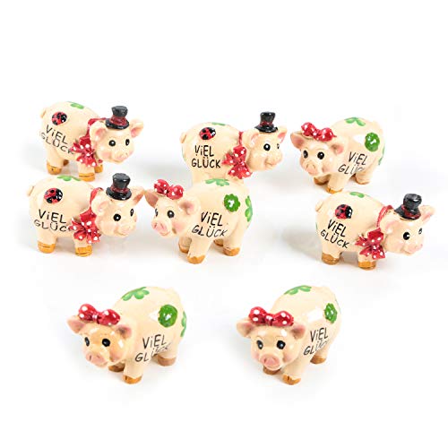 Logbuch-Verlag 8 kleine Glücksschweinchen Viel Glück Geschenk Silvester Neujahr Kollegen Freunde Kinder 4 x 3 cm Prüfung Glücksbringer Logbuch-Verlag 8 kleine Glücksschweinchen Viel Glück Geschenk Silvester Neujahr Kollegen Freunde Kinder 4 x 3 cm Prüfung Glücksbringer von Logbuch-Verlag