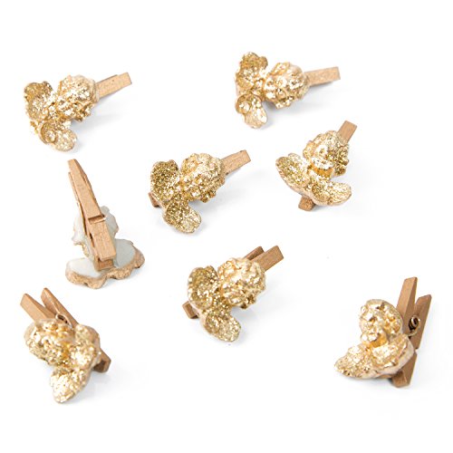 Logbuch-Verlag 8 mini Klammern Engel goldfarben Glitzer Weihnachten 3 cm Deko Wäscheklammern klein Clips Verpackung Holzklammer Logbuch-Verlag 8 mini Klammern Engel goldfarben Glitzer Weihnachten 3 cm Deko Wäscheklammern klein Clips Verpackung Holzklammer von Logbuch-Verlag