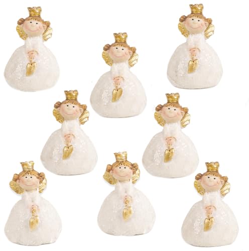 Logbuch-Verlag 8 kleine goldene Engel Figuren Mini Schutzengel Glücksbringer Weihnachten kleines Geschenk 3,5 cm mit Herz Logbuch-Verlag 8 kleine goldene Engel Figuren Mini Schutzengel Glücksbringer Weihnachten kleines Geschenk 3,5 cm mit Herz von Logbuch-Verlag
