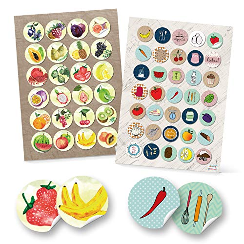 Logbuch-Verlag Aufkleber Set Früchte Küche Gemüse Kinder Sticker rund Etiketten lernen basteln 3 + 4 cm Logbuch-Verlag Aufkleber Set Früchte Küche Gemüse Kinder Sticker rund Etiketten lernen basteln 3 + 4 cm von Logbuch-Verlag