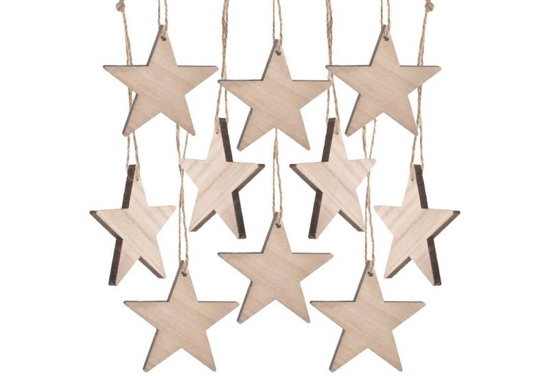 Logbuch-Verlag Dekofigur Holzsterne braun natur 7 cm – 10-teiliges Set Weihnachtsanhänger Logbuch-Verlag Dekofigur Holzsterne braun natur 7 cm – 10-teiliges Set Weihnachtsanhänger von Logbuch-Verlag