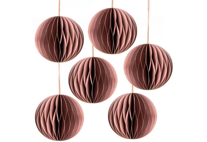 Logbuch-Verlag Dekofigur 6 Weihnachtskugeln Honeycomb altrosa Papier Kugeln Ø 8 cm Logbuch-Verlag Dekofigur 6 Weihnachtskugeln Honeycomb altrosa Papier Kugeln Ø 8 cm von Logbuch-Verlag