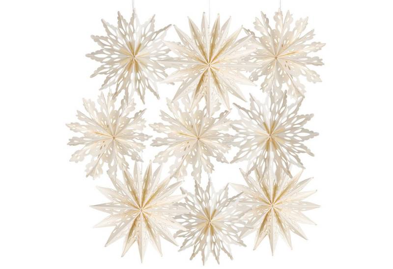 Logbuch-Verlag Dekofigur 9 Schneeflocken weiß aus Papier - Baumschmuck zum Aufhängen 10 cm Logbuch-Verlag Dekofigur 9 Schneeflocken weiß aus Papier - Baumschmuck zum Aufhängen 10 cm von Logbuch-Verlag