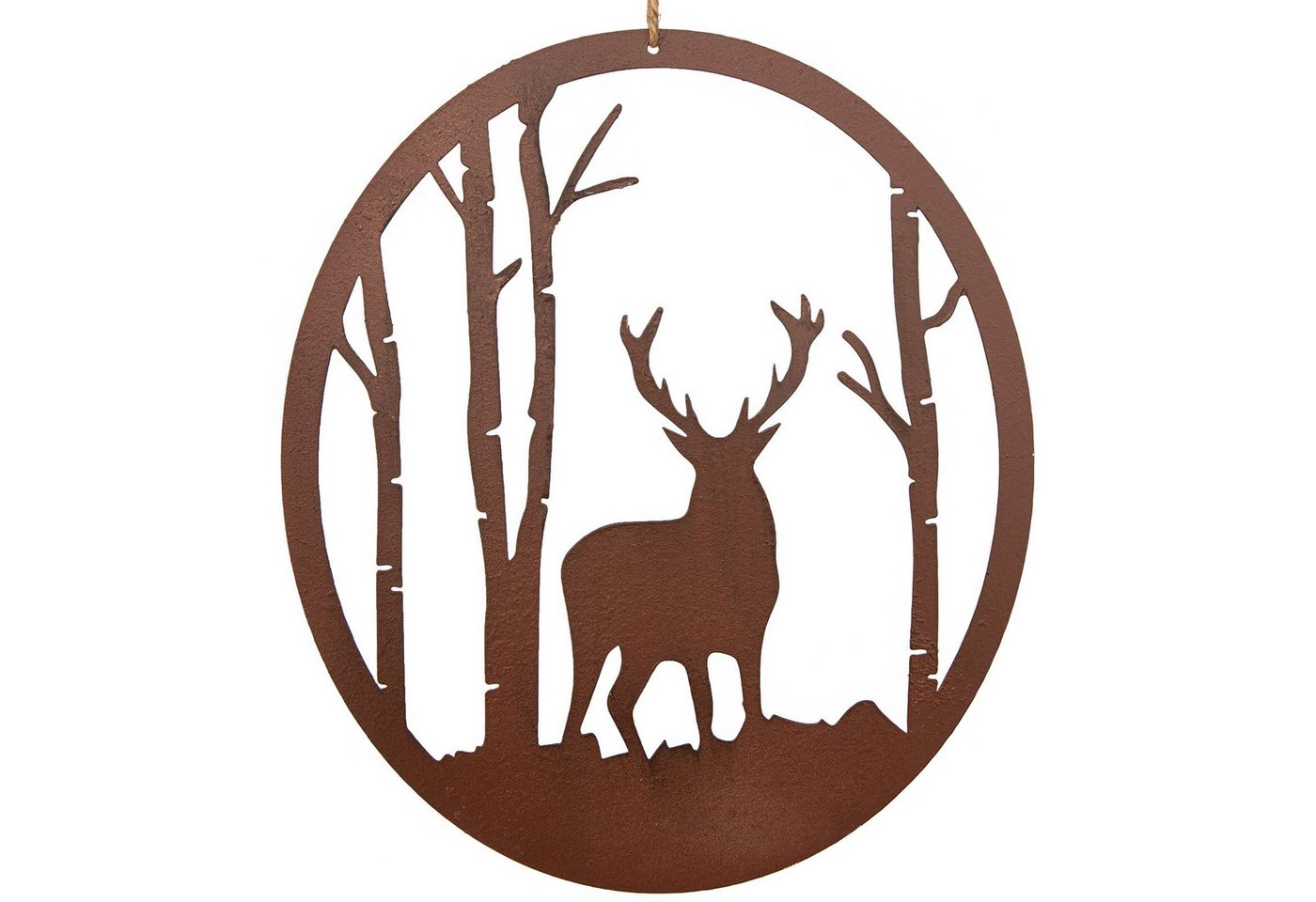 Logbuch-Verlag Baumbehang Hirsch Türkranz Fenster Winter Deko rost braun Weihnachtsdeko 26 x 30 von Logbuch-Verlag