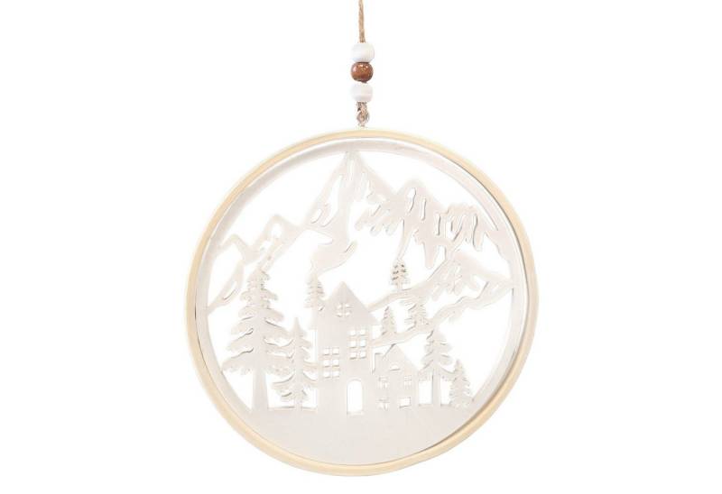 Logbuch-Verlag Dekofigur Holz-Dekoring Winterbild Häuser & Berge 15,5 cm Natur-weiß – Fenster- Logbuch-Verlag Dekofigur Holz-Dekoring Winterbild Häuser & Berge 15,5 cm Natur-weiß – Fenster- von Logbuch-Verlag