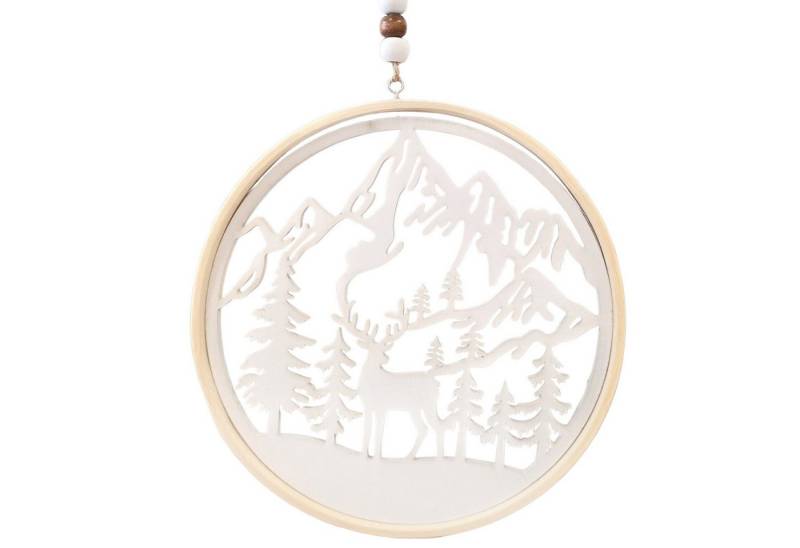 Logbuch-Verlag Dekofigur Holz-Dekoring Winterbild Hirsch Berge 15,5 cm Natur-weiß – Fensterbild Logbuch-Verlag Dekofigur Holz-Dekoring Winterbild Hirsch Berge 15,5 cm Natur-weiß – Fensterbild von Logbuch-Verlag