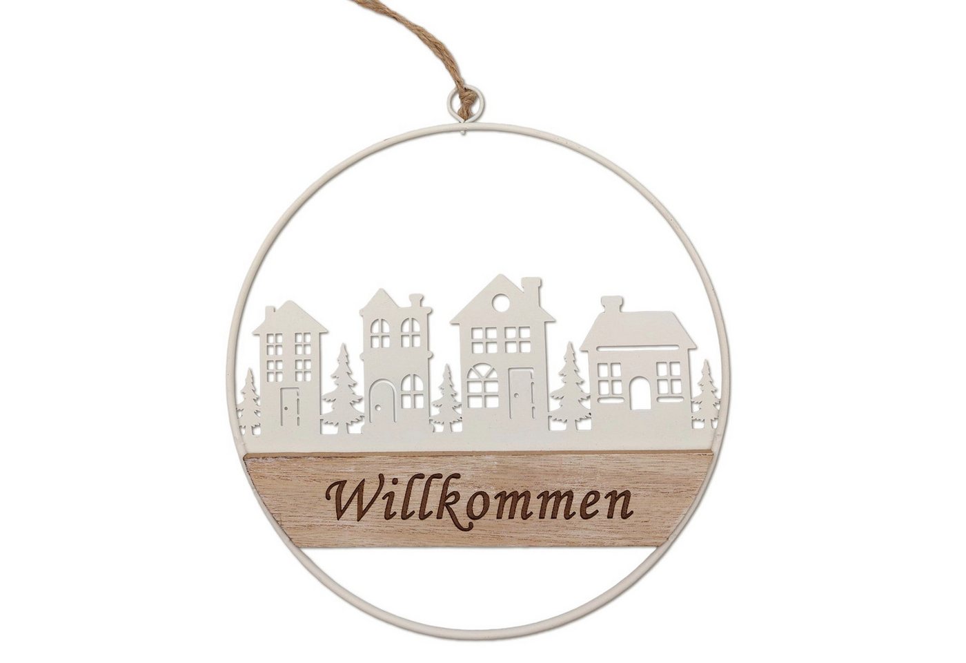 Logbuch-Verlag Dekofigur Türkranz Willkommen 20 cm rund aus Metall & Holz Weihnachtsdeko zum Logbuch-Verlag Dekofigur Türkranz Willkommen 20 cm rund aus Metall & Holz Weihnachtsdeko zum von Logbuch-Verlag