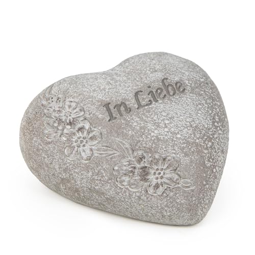 Logbuch-Verlag Deko Grab Herz 10,5 x 10 x 5 cm Grabherz Grabschmuck Allerheiligen frostsicher mit Text In Liebe Beton-Optik Logbuch-Verlag Deko Grab Herz 10,5 x 10 x 5 cm Grabherz Grabschmuck Allerheiligen frostsicher mit Text In Liebe Beton-Optik von Logbuch-Verlag