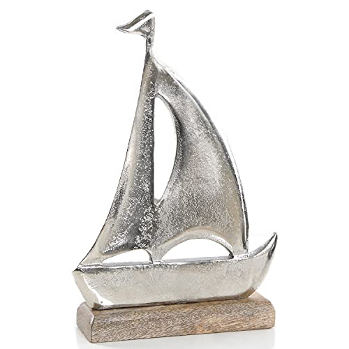 Logbuch-Verlag Segelboot Metall & Holz Silber Segelschiff Deko maritim Geschenk Hochzeit Geburtstag 20 cm Logbuch-Verlag Segelboot Metall & Holz Silber Segelschiff Deko maritim Geschenk Hochzeit Geburtstag 20 cm von Logbuch-Verlag