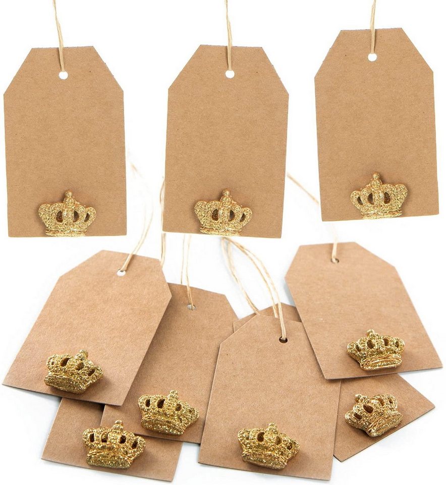 Logbuch-Verlag Dekofigur 10 Kraftpapieranhänger 9 x 5,5 cm braun + Krönchen gold Logbuch-Verlag Dekofigur 10 Kraftpapieranhänger 9 x 5,5 cm braun + Krönchen gold von Logbuch-Verlag