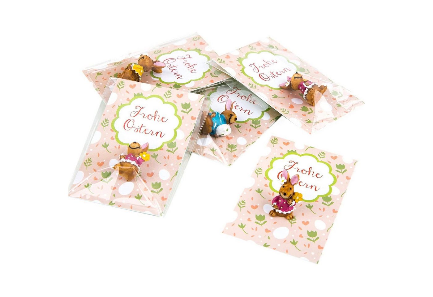 Logbuch-Verlag Dekofigur 10 Minigeschenke - verschiedene kleine Osterhasen + bunte Kärtchen mit Logbuch-Verlag Dekofigur 10 Minigeschenke - verschiedene kleine Osterhasen + bunte Kärtchen mit von Logbuch-Verlag