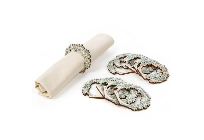 Logbuch-Verlag Dekofigur 10 Serviettenringe Eukalyptus aus Holz Blätter grün Tischdeko Logbuch-Verlag Dekofigur 10 Serviettenringe Eukalyptus aus Holz Blätter grün Tischdeko von Logbuch-Verlag