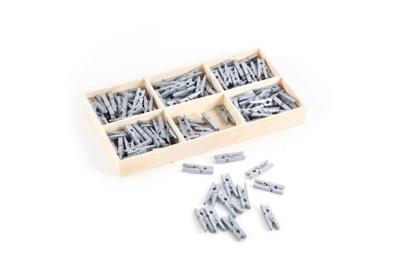 Logbuch-Verlag Dekofigur 135 mini Wäscheklammern aus Holz 2,5 cm silber - kleine Holzklammern Logbuch-Verlag Dekofigur 135 mini Wäscheklammern aus Holz 2,5 cm silber - kleine Holzklammern von Logbuch-Verlag