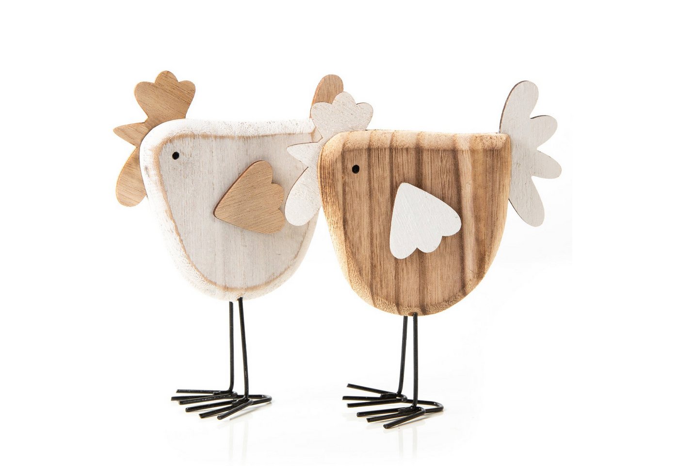 Logbuch-Verlag Dekofigur 2 Holzhühner Natur weiß - zum Hinstellen Osterdekoration Hühner Paar Logbuch-Verlag Dekofigur 2 Holzhühner Natur weiß - zum Hinstellen Osterdekoration Hühner Paar von Logbuch-Verlag