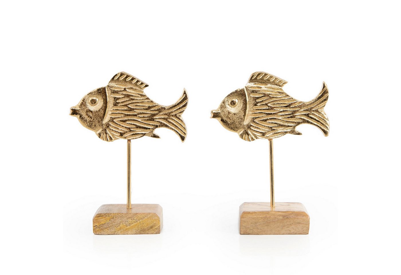 Logbuch-Verlag Dekofigur 2 edle Fische Figuren Maritime Deko Set Gold Metall 18 cm Logbuch-Verlag Dekofigur 2 edle Fische Figuren Maritime Deko Set Gold Metall 18 cm von Logbuch-Verlag