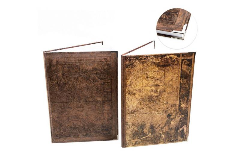 Logbuch-Verlag Dekofigur 2 große XXL Notizbücher blanko + liniert DIN A4 Hardcover - Bücher Set von Logbuch-Verlag