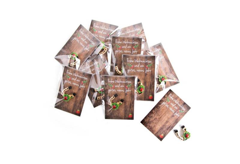 Logbuch-Verlag Dekofigur 20 kleine FROHE WEIHNACHTEN UND EIN GUTES NEUES JAHR Geschenk von Logbuch-Verlag