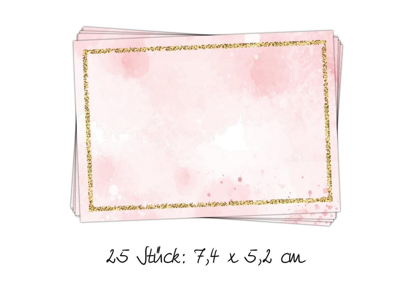 Logbuch-Verlag Dekofigur 25 Sticker zum Beschriften 7,4 x 5,2 cm - rosa Adressaufkleber von Logbuch-Verlag