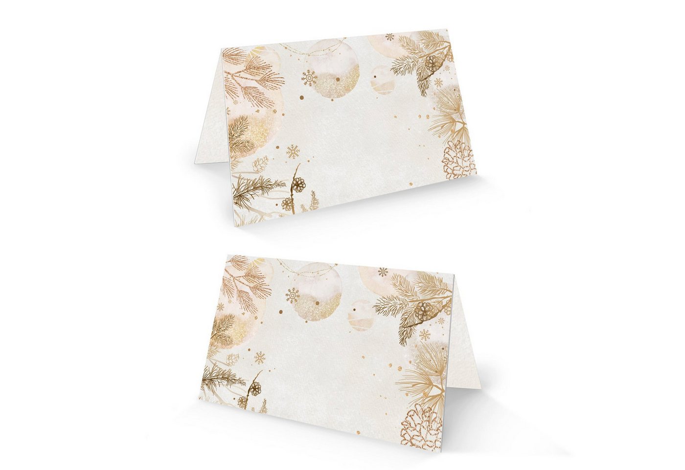 Logbuch-Verlag Dekofigur 25 Weihnachten Tischkarten Klappkarten zum Beschriften Namenskarten von Logbuch-Verlag