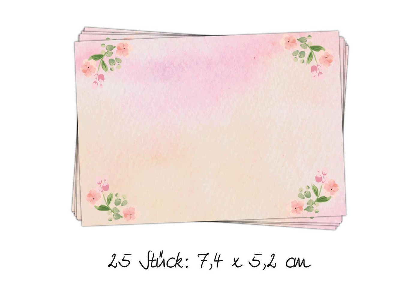Logbuch-Verlag Dekofigur 25 kleine Aufkleber rechteckig 7,4 x 5,2 cm Namensaufkleber rosa pink von Logbuch-Verlag