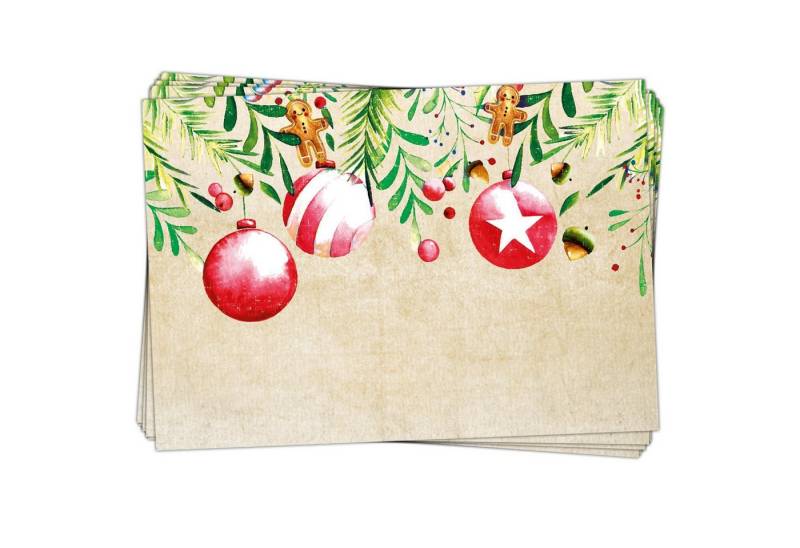 Logbuch-Verlag Dekofigur 25 kleine Weihnachtsaufkleber 7,4 x 5,2 cm rot grün natur zum Logbuch-Verlag Dekofigur 25 kleine Weihnachtsaufkleber 7,4 x 5,2 cm rot grün natur zum von Logbuch-Verlag