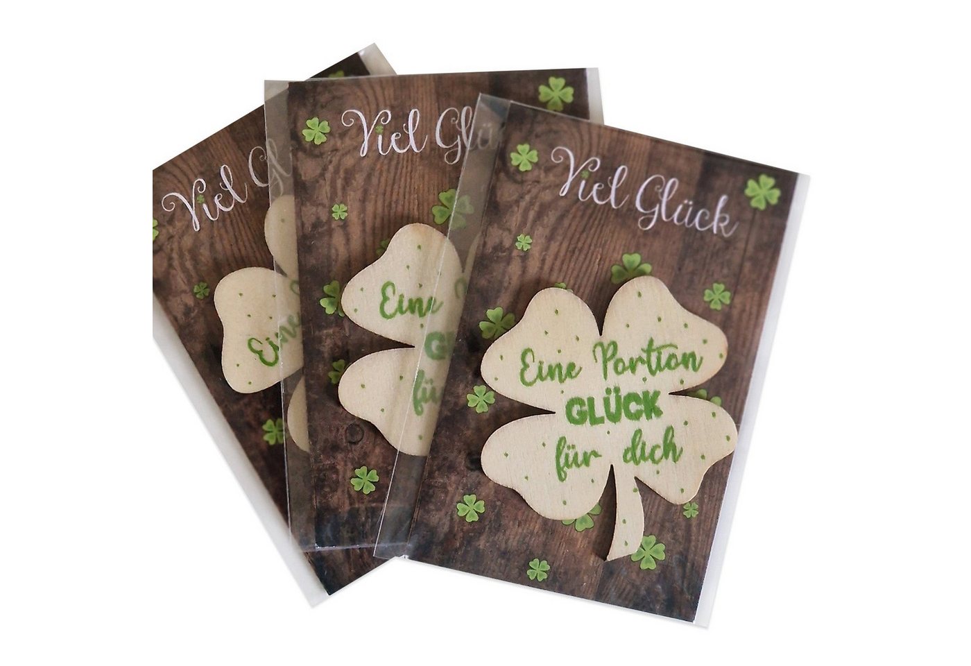 Logbuch-Verlag Dekofigur 3 Glücksbringer mit Viel Glück Karte kleine Geschenke Kleeblatt Logbuch-Verlag Dekofigur 3 Glücksbringer mit Viel Glück Karte kleine Geschenke Kleeblatt von Logbuch-Verlag