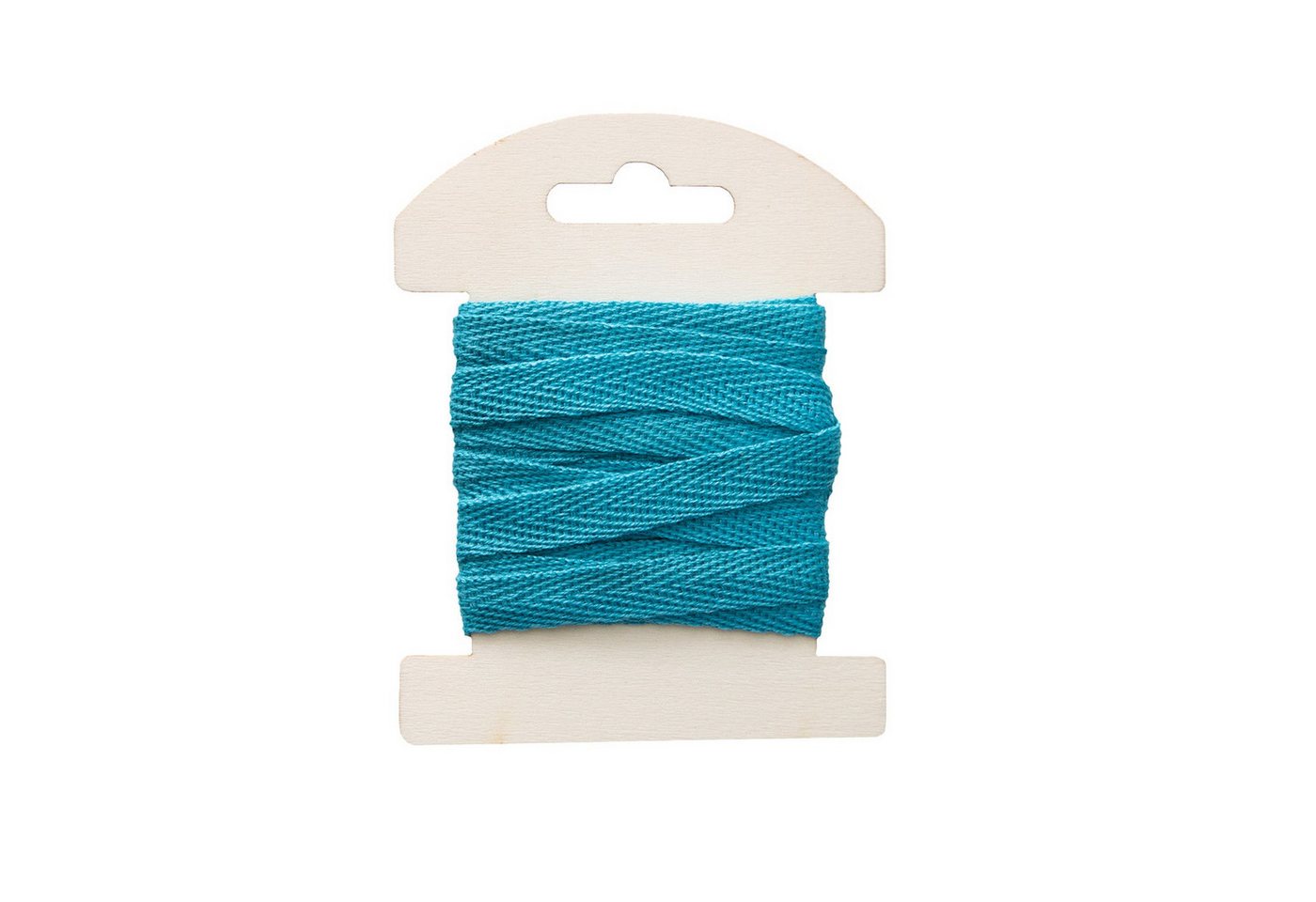 Logbuch-Verlag Dekofigur 3 Meter Baumwollband 3 m x 1 cm blau türkis zum Nähen Nähband Saumband von Logbuch-Verlag