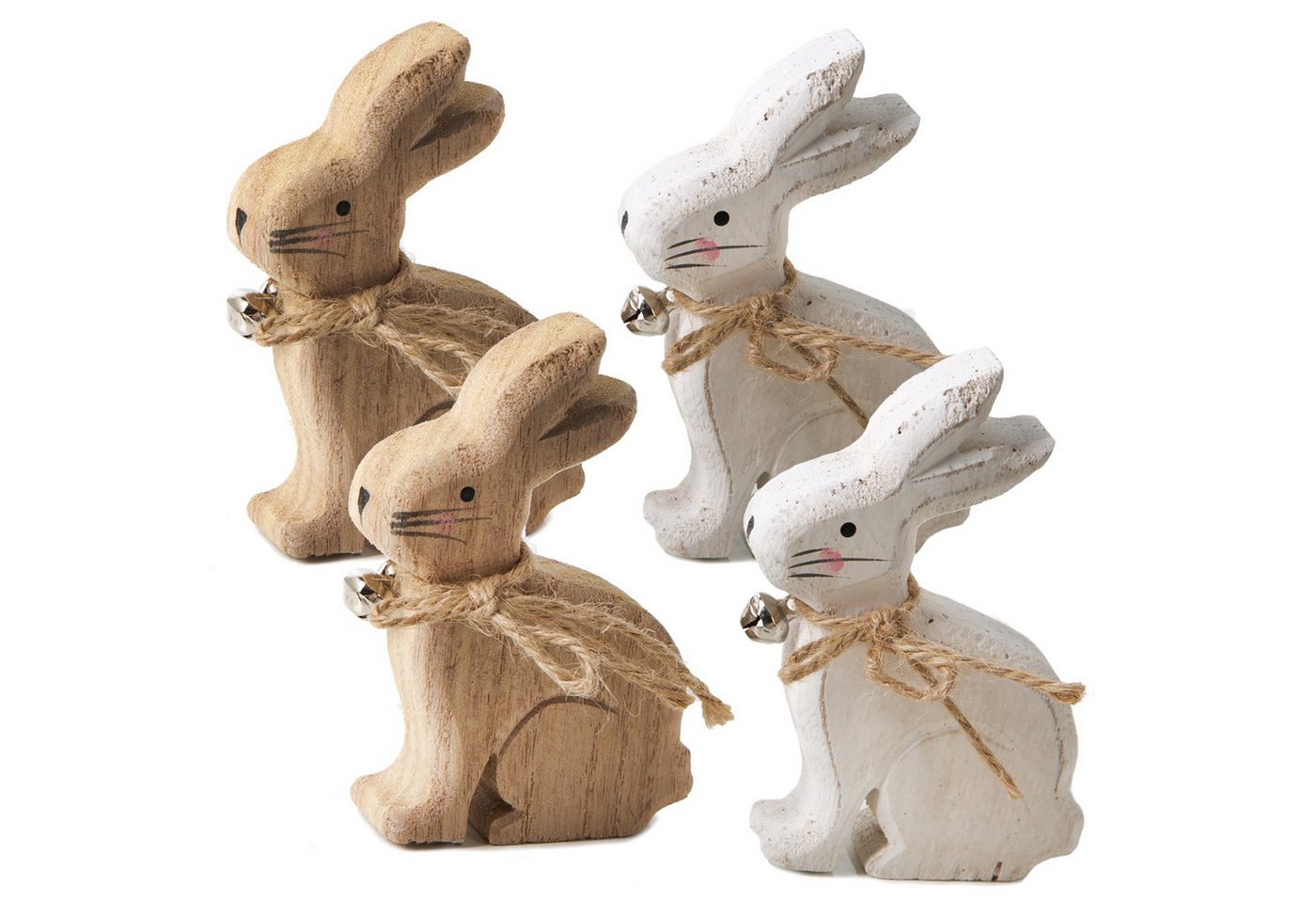 Logbuch-Verlag Dekostern 4 Holz Osterhasen braun weiß Holzhasen Set kleines Geschenk zu Ostern Logbuch-Verlag Dekostern 4 Holz Osterhasen braun weiß Holzhasen Set kleines Geschenk zu Ostern von Logbuch-Verlag