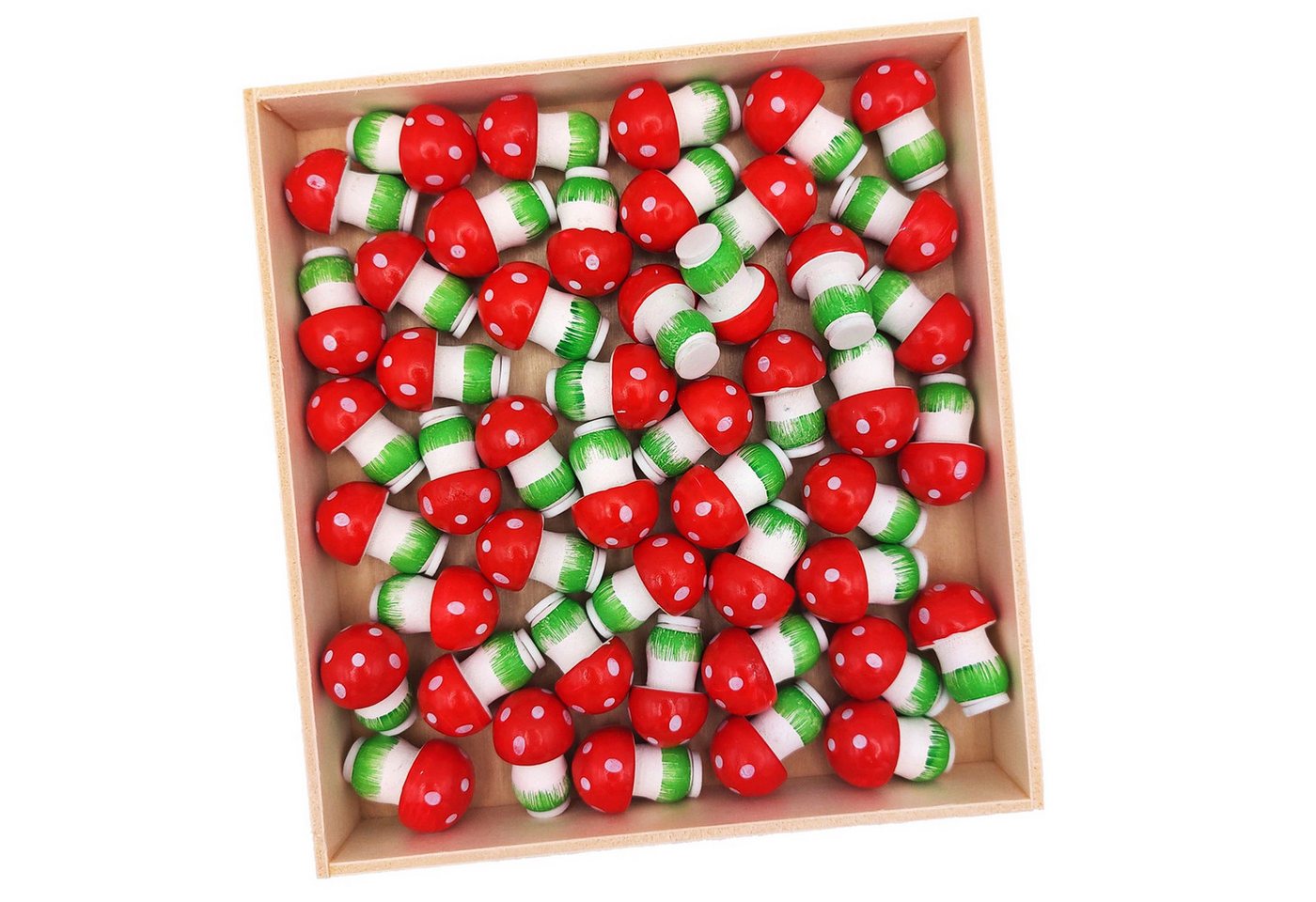 Logbuch-Verlag Dekofigur 48 Mini Glückspilze aus Holz mit Klebepunkt – 2 cm Fliegenpilze in Logbuch-Verlag Dekofigur 48 Mini Glückspilze aus Holz mit Klebepunkt – 2 cm Fliegenpilze in von Logbuch-Verlag