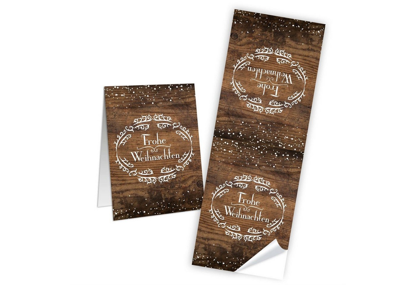 Logbuch-Verlag Dekofigur 50 Weihnachtsaufkleber FROHE WEIHNACHTEN 5 x 14,8 cm Holz-Optik Logbuch-Verlag Dekofigur 50 Weihnachtsaufkleber FROHE WEIHNACHTEN 5 x 14,8 cm Holz-Optik von Logbuch-Verlag