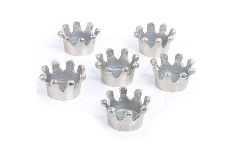 Logbuch-Verlag Dekofigur 6 Teelichthalter Kronen aus Aluminium silber - Tischdeko 7 x 4 cm Logbuch-Verlag Dekofigur 6 Teelichthalter Kronen aus Aluminium silber - Tischdeko 7 x 4 cm von Logbuch-Verlag