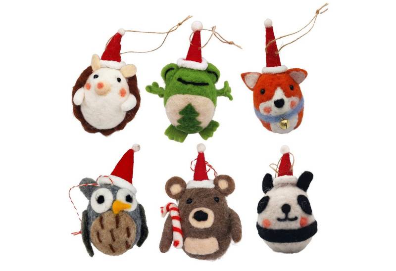 Logbuch-Verlag Dekofigur 6er-Set „Tierische Freunde“ Filzanhänger handgefertigt 5×10 cm – Logbuch-Verlag Dekofigur 6er-Set „Tierische Freunde“ Filzanhänger handgefertigt 5×10 cm – von Logbuch-Verlag