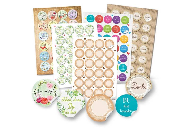 Logbuch-Verlag Dekofigur Aufkleber Set 131 Sticker DANKE + SCHÖN DASS DU DA BIST + Blanko + Logbuch-Verlag Dekofigur Aufkleber Set 131 Sticker DANKE + SCHÖN DASS DU DA BIST + Blanko + von Logbuch-Verlag