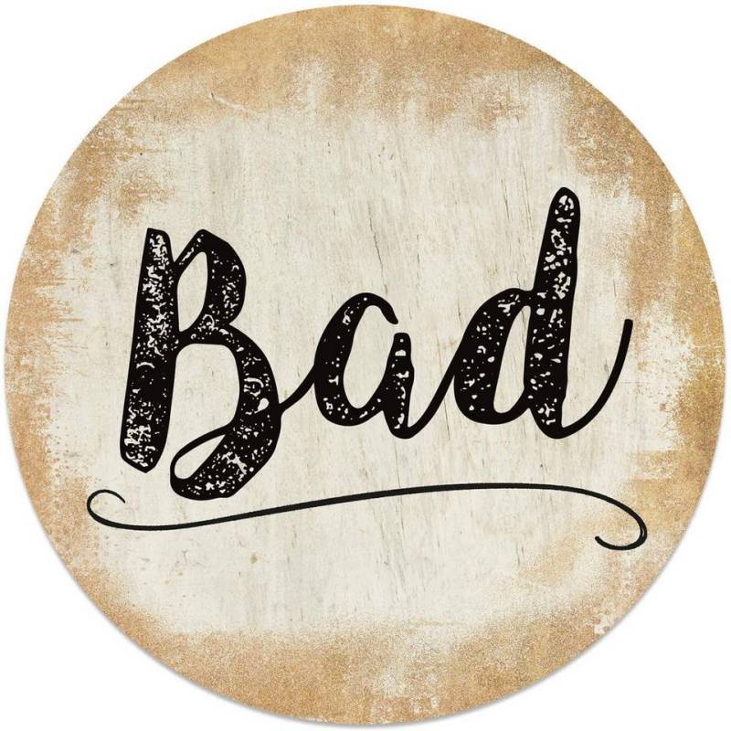 Logbuch-Verlag Dekofigur Badezimmer Türschild gold „Bad“ in (15,5 cm) mit Klebepads von Logbuch-Verlag