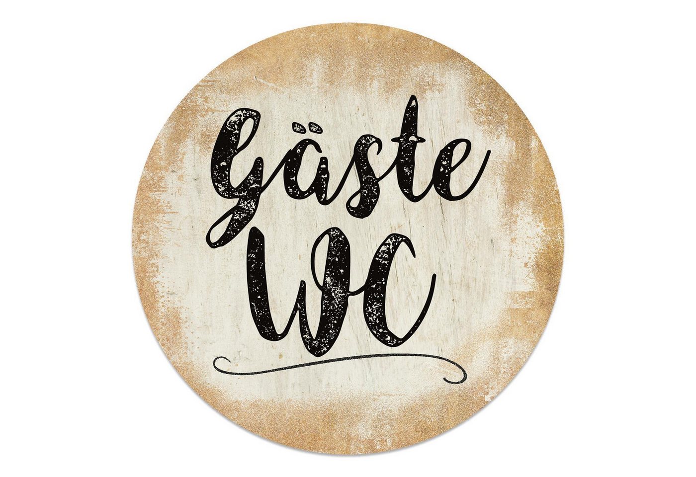 Logbuch-Verlag Dekofigur Badezimmer Türschild gold „Gäste WC“ in (15,5 cm) mit Klebepads von Logbuch-Verlag
