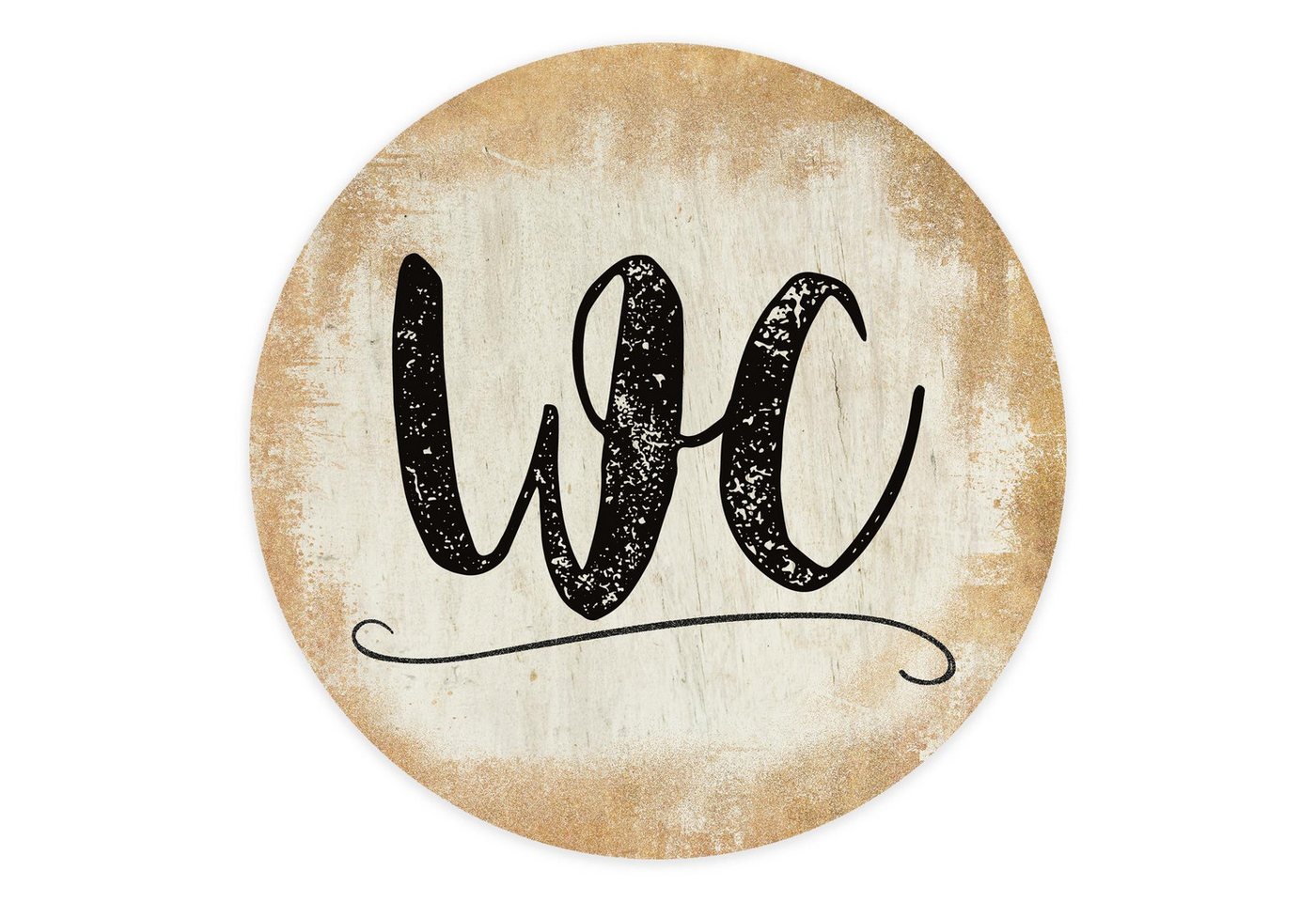 Logbuch-Verlag Dekofigur Badezimmer Türschild gold „WC“ in (15,5 cm) mit Klebepads von Logbuch-Verlag