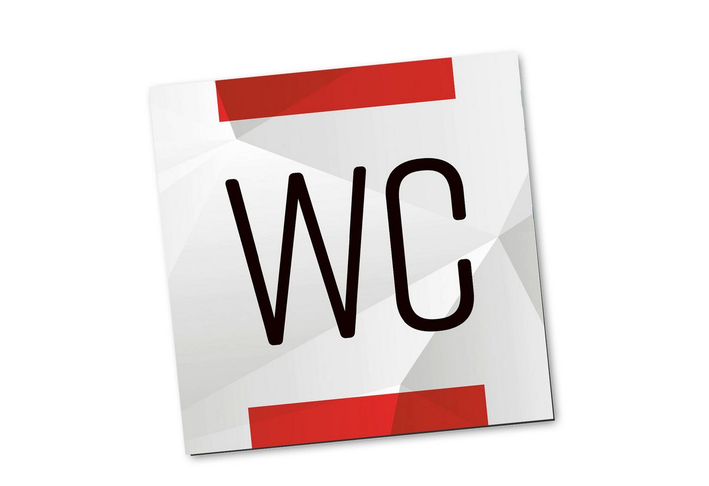 Logbuch-Verlag Dekofigur Badezimmer Türschild neutral rot grau „WC“ von Logbuch-Verlag