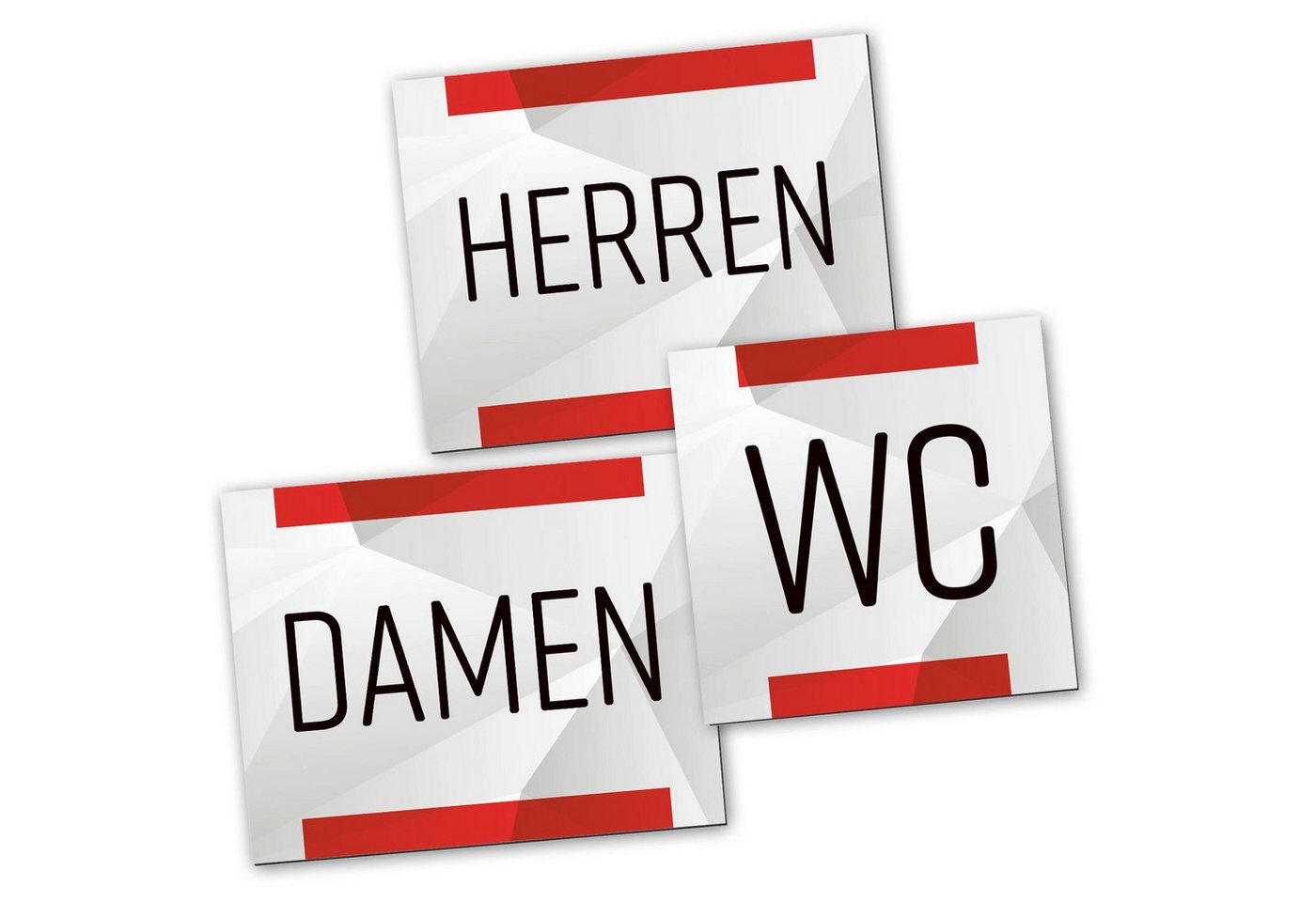 Logbuch-Verlag Dekofigur Badezimmer Türschild neutral rot grau Set „Damen“ + „Herren“ + „WC“ Logbuch-Verlag Dekofigur Badezimmer Türschild neutral rot grau Set „Damen“ + „Herren“ + „WC“ von Logbuch-Verlag