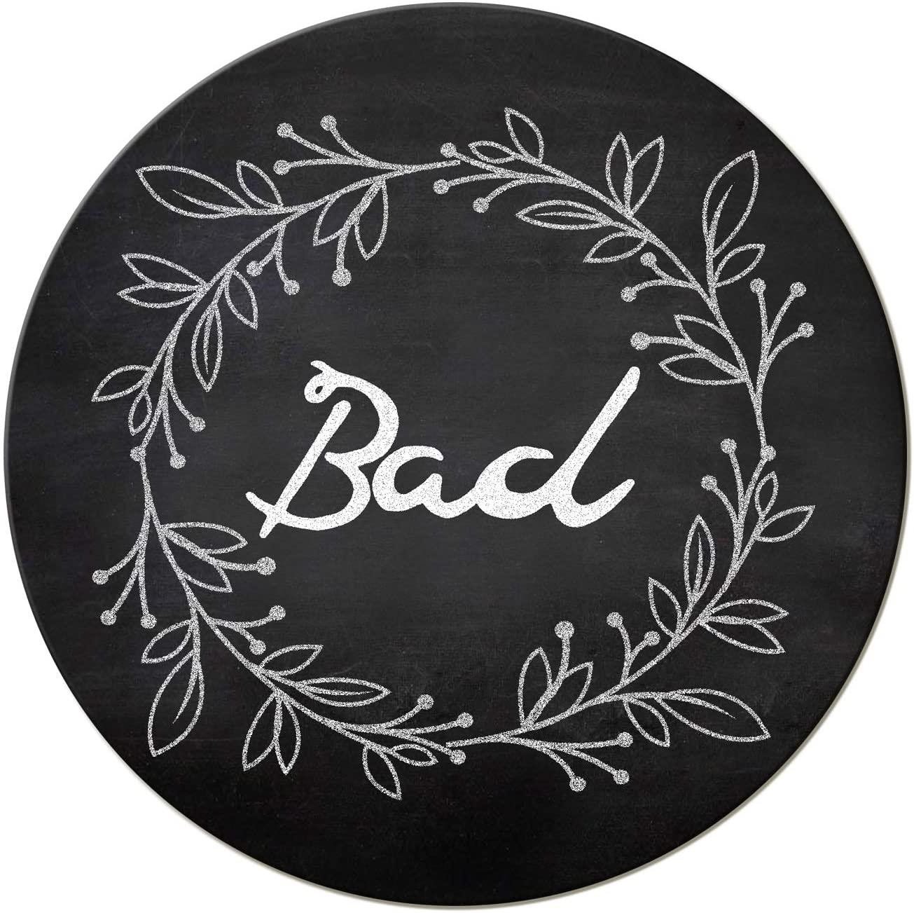 Logbuch-Verlag Dekofigur Badezimmer Türschild schwarz „Bad“ in Tafelkreide-Optik (15,5 cm) mit von Logbuch-Verlag