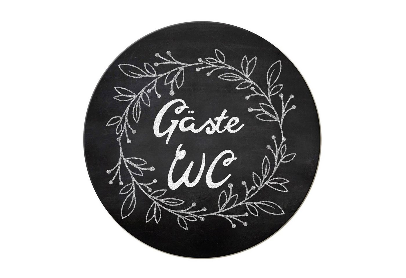 Logbuch-Verlag Dekofigur Badezimmer Türschild schwarz „Gäste WC“ in Tafelkreide-Optik (15,5 cm) von Logbuch-Verlag