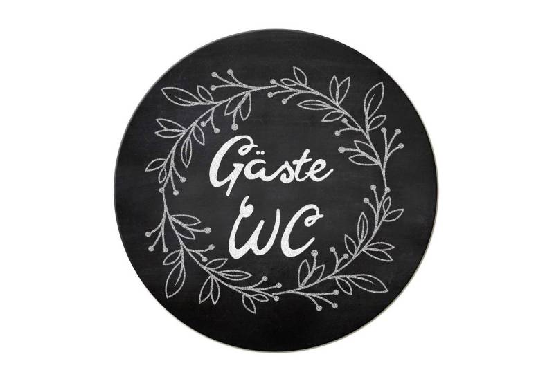 Logbuch-Verlag Dekofigur Badezimmer Türschild schwarz „Gäste WC“ in Tafelkreide-Optik (15,5 cm) von Logbuch-Verlag