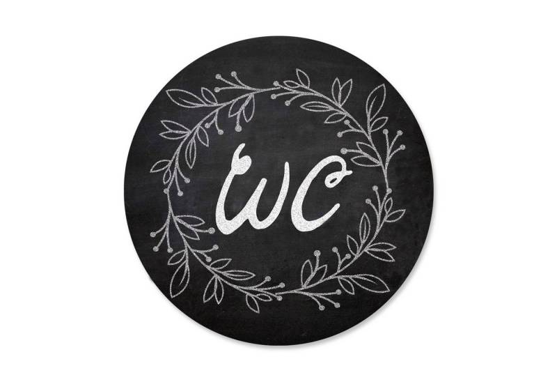 Logbuch-Verlag Dekofigur Badezimmer Türschild schwarz WC-Schild schwarz weiß 15,5 cm von Logbuch-Verlag