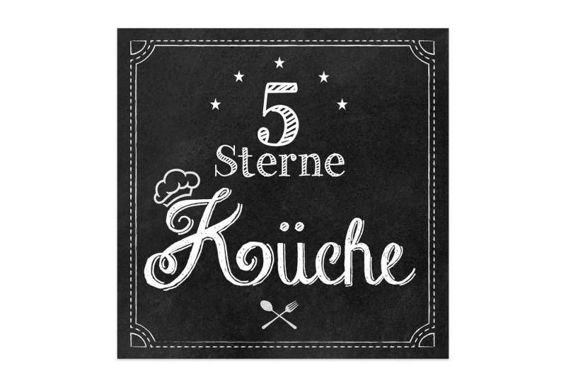 Logbuch-Verlag Dekofigur Dekoschild 5 Sterne KÜCHE 30 cm - Wandschild Türschild Küchenschild von Logbuch-Verlag
